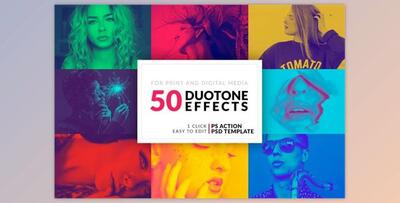 50 Duotone Photoshop Actions By SanukStudio