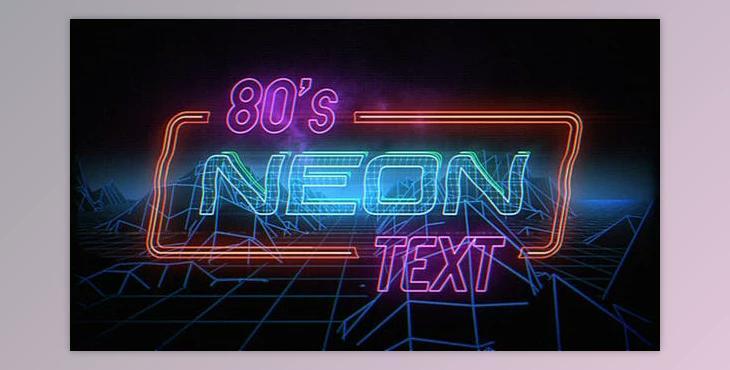 Retro Neon Titles (Videohive 23198662)