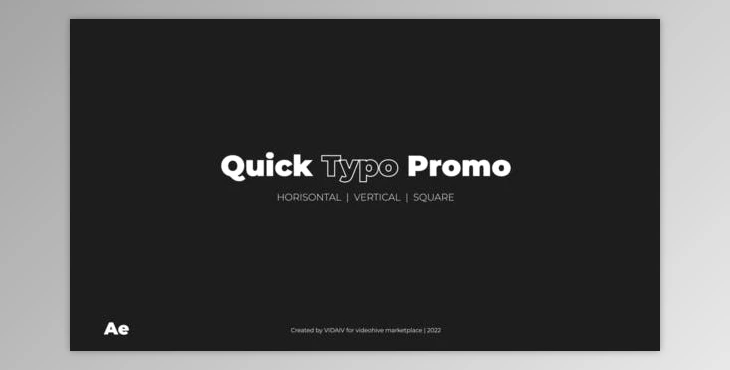 Quick Typography Promo (Videohive 37333345) - AE Project
