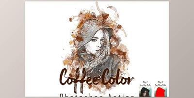 Coffee Color Photoshop Action CreativeMarket - 7293750