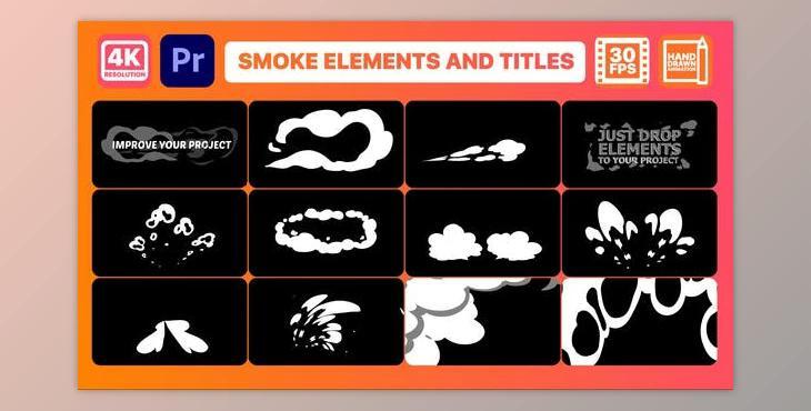 Smoke Pack And Titles - Premiere Pro MOGRT (Videohive 32736774)