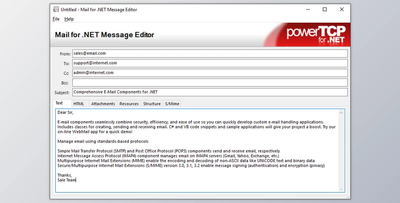 Dart PowerTCP Mail for .NET v4.3.13.0 (16 Dec 2020) + CRACK