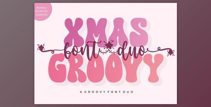 Xmas Groovy Font Duo