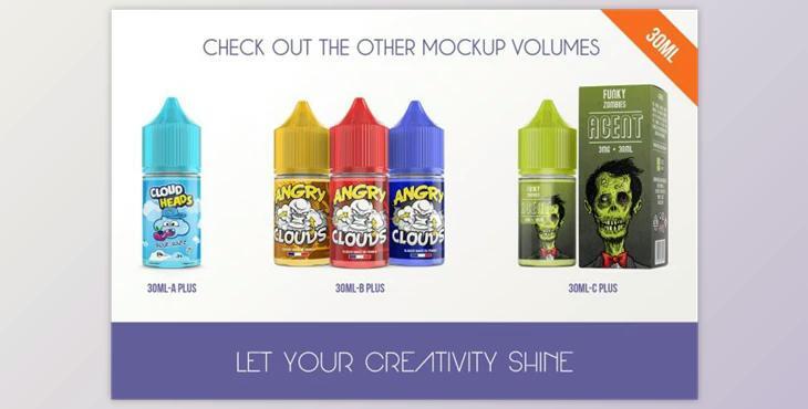 eLiquid Bottle Mockup v 120ml-A Plus (PSD)