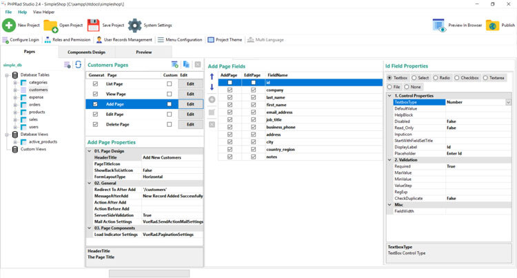 PHPRad Classic 2.7.3 / Vue 2.6.4