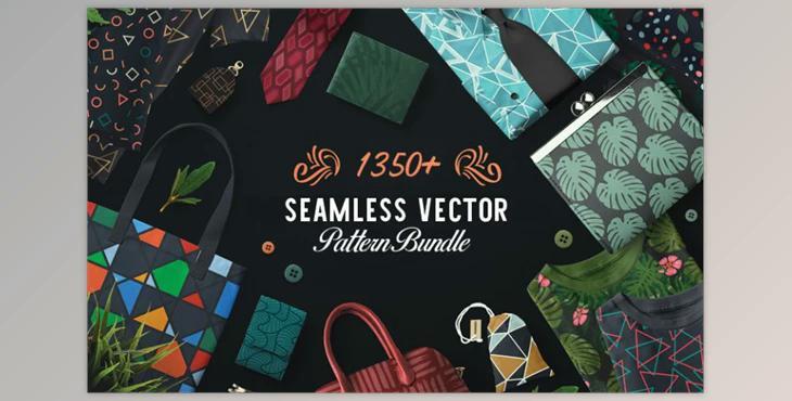 InkyDeals 1350+ Seamless Vector Patterns Bundle