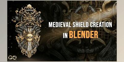 Create Super Detailed Shield In Blender Tutorial ( Modeling / Texturing / Render )