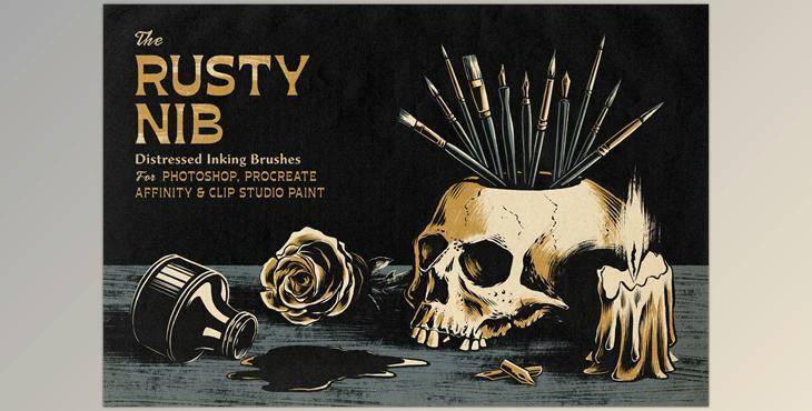 True Grit Texture Supply – The Rusty Nib for Photoshop