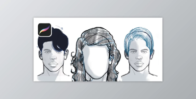 Digital Drawing in Procreate: Practice Male Hairstyles
