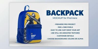 Backpack Mockup Template - Animated Mockup PREMIERE (Videohive 34761252)