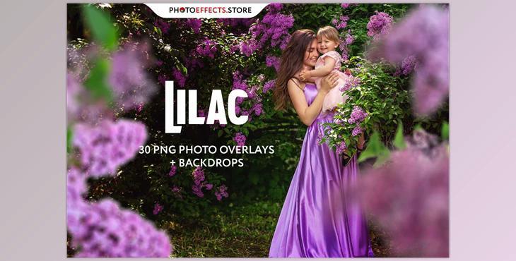 30 Lilac Photo Overlays