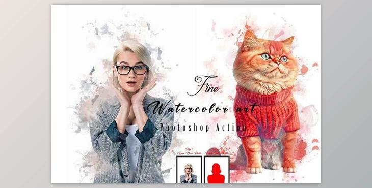 Creativemarket - Fine Watercolor Art Photoshop Action