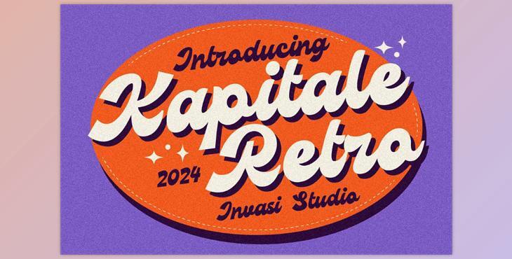 Kapitale - Groovy retro script Creative Market - 289547927