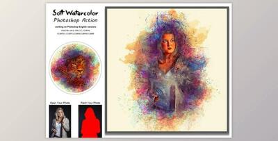 Soft Watercolor Photoshop Action By Studio Retouch