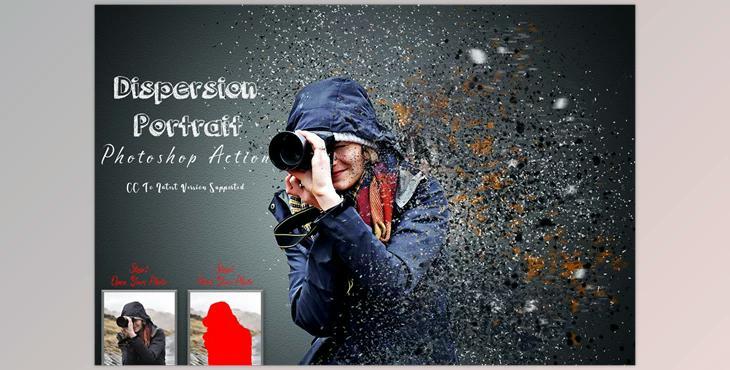 Dispersion Portrait Photoshop Action CreativeMarket - 7239246