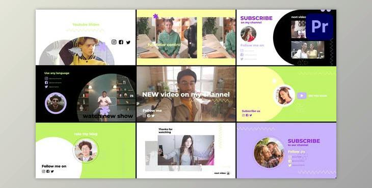 End Screen Slides for Premiere Pro (Videohive 52077474)