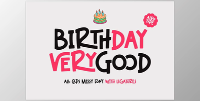 Birthday Verygood - All Caps Display Font