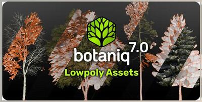 Blender Market – Botaniq v7 – Tree And Grass Library