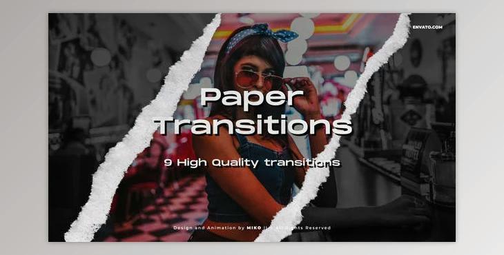 Paper transitions (Videohive 53668828) - AE Project