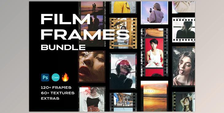 Film Frame Mockup Template Bundle CreativeMarket 519005