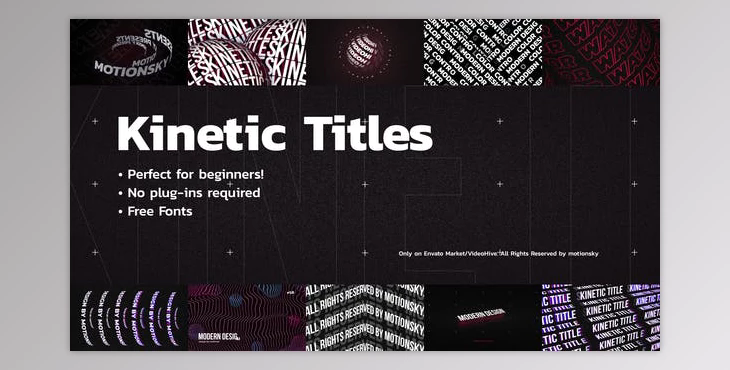 Kinetic Titles Premiere Pro (Videohive 36381830) - PR Project
