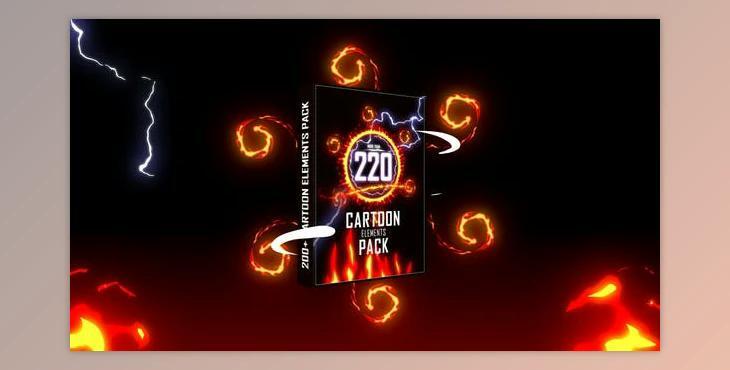 220+ Cartoon Elements Pack (Videohive 22561087) - AE Project