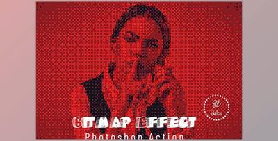 Bitmap Effect Photoshop Action CreativeMarket - 7328741