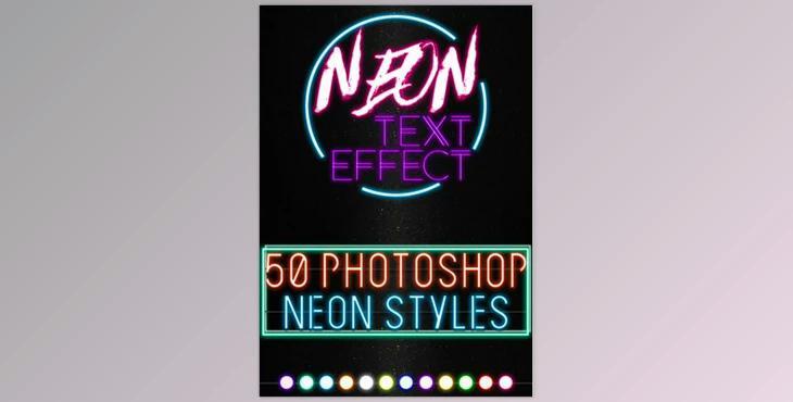 Neon Text Effect – 50 Photoshop Neon Styles GraphicRiver-29048388