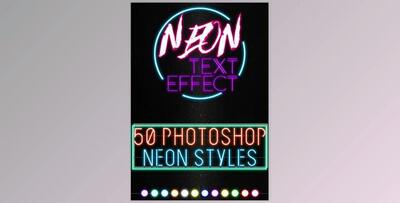 Neon Text Effect – 50 Photoshop Neon Styles GraphicRiver-29048388
