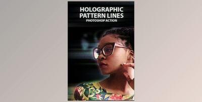 Holographic Pattern Lines Photoshop Action (Graphicriver 22082530) (PSD, ATN)