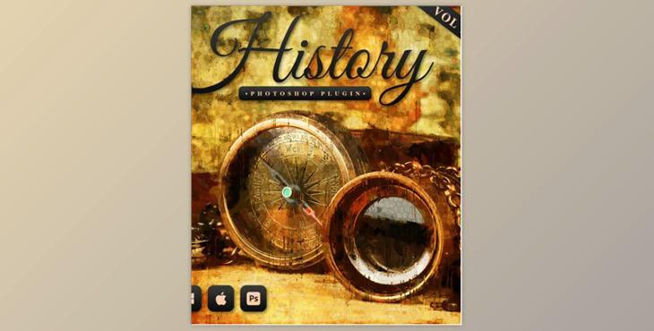 Graphicriver – History – Realistic Painting Art Photoshop Plugin 28048023 (ABR, JSX)