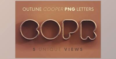Outline Cooper – 3D Lettering CreativeMarket - 7255585