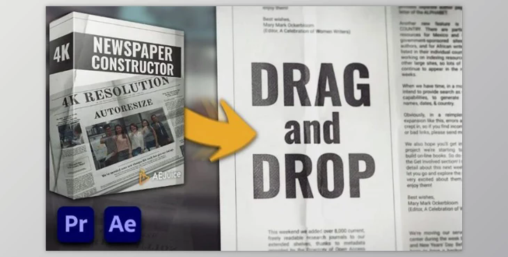AEJuice Newspaper Constructor for After Effects and Premiere Pro