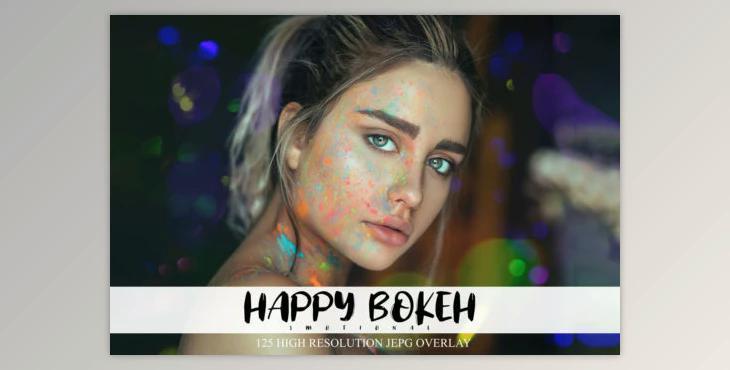 125 Happy Color Bokeh Overlays