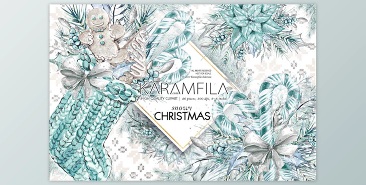 Silver Christmas Clipart By Karamfila