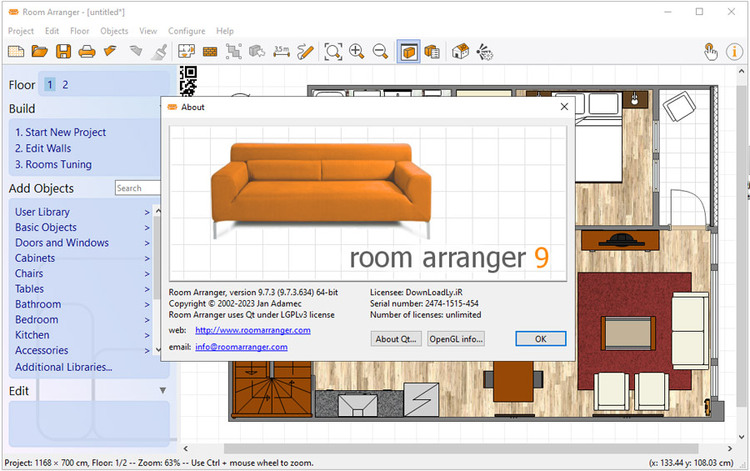 Room Arranger 10.1.0.716 Win / 9.7.3 macOS
