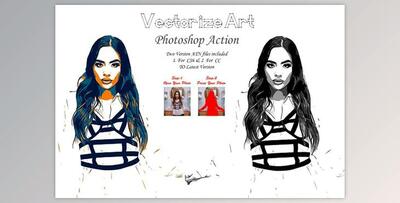 Vectorize Art Photoshop Action CreativeMarket - 10263710