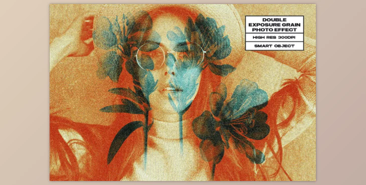 Double Exposure Grain Photo Effect CRG3LL9