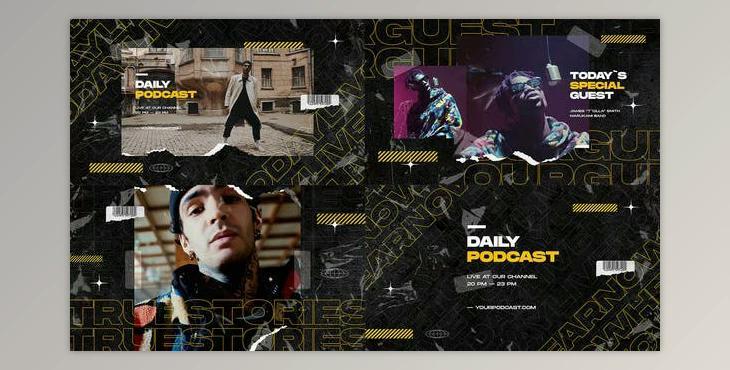 Podcast Opener / Urban Hip Hop Promo / Dynamic Music Talkshow / Youtube Vlog Intro (VideoHive 37222710) - AE Project
