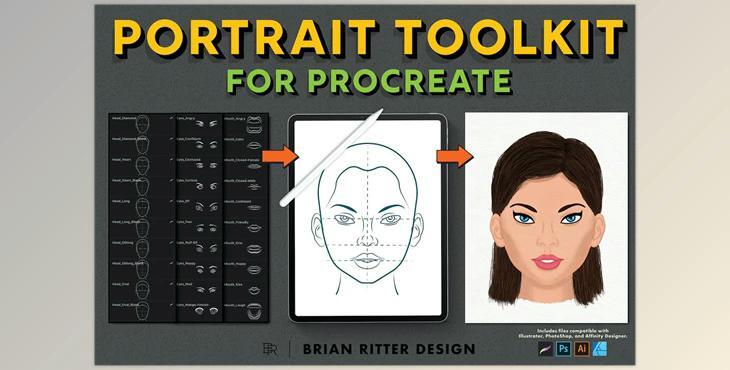 Portrait Toolkit For Procreate CreativeMarket-4484763