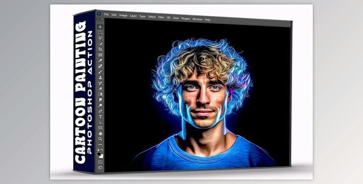 Cartoon Painting Photoshop Action - 92004577