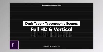 Dark Typo - Typographic Scenes (Videohive 25727642) - PR Project
