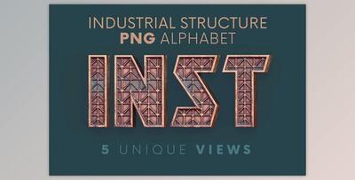 Industrial Structure – 3D Lettering CreativeMarket - 10863599