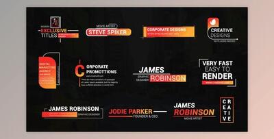 Modern Lower Third Titles (Videohive 43428746) - AE Project