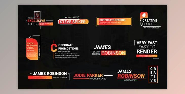 Modern Lower Third Titles (Videohive 43428746) - AE Project