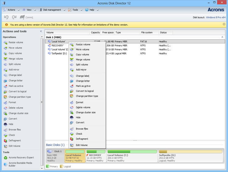 Acronis Disk Director Home / Server 12.5.163 + BootCD
