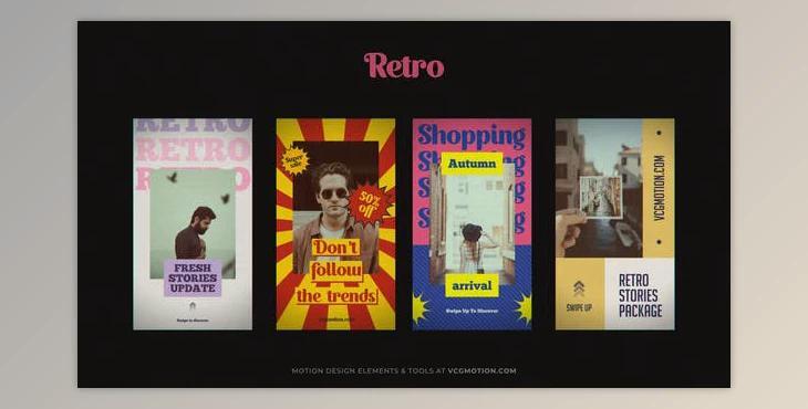 Stories – Retro (Videohive 36942638) - AE Project