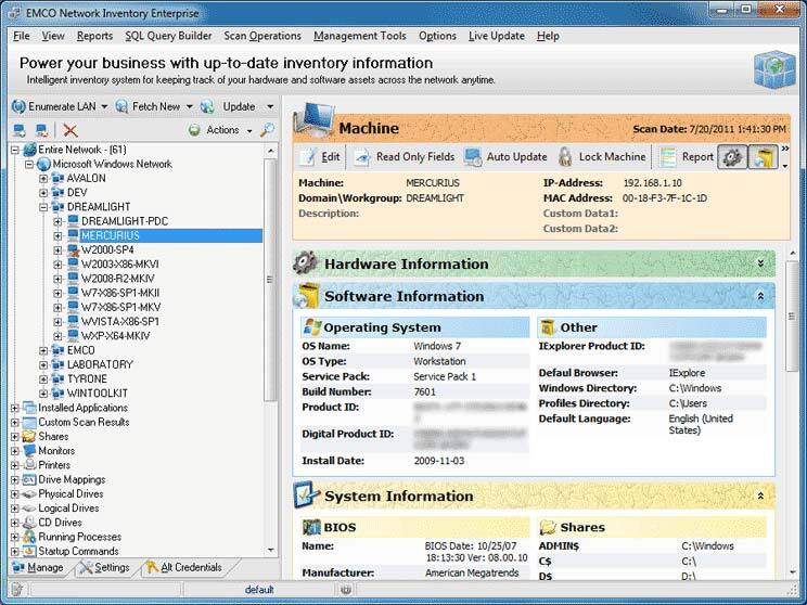 EMCO Network Inventory Enterprise 5.8.25.11048