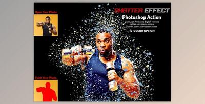 Shatter Effect Photoshop Action By Studio Retouch