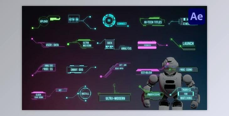 Hi-Tech HUD Titles for After Effects (Videohive 51965889) - AE Project